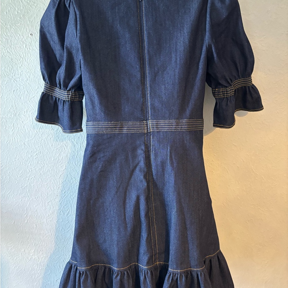 CINQ A SEPT
Natasha Puff-Sleeve Mini Denim Dress size 4 - Picture 4 of 7